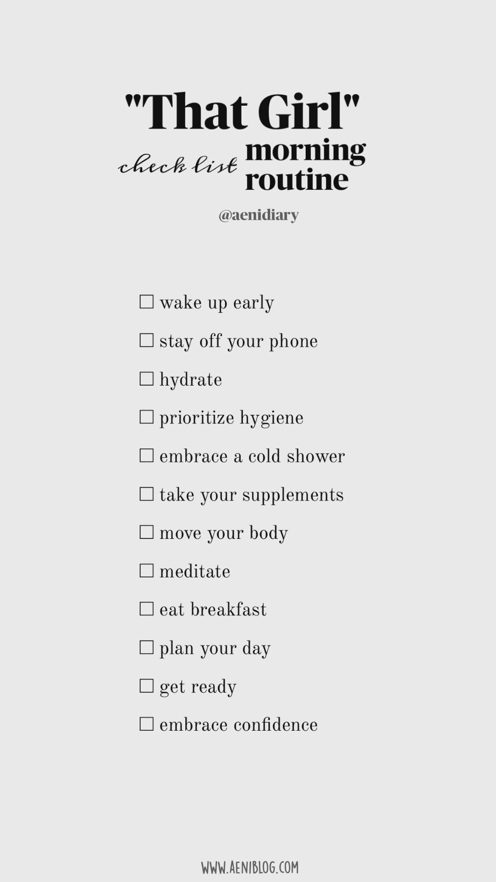 Becoming ‘That Girl’: A Morning Routine for a Productive and Energized ...